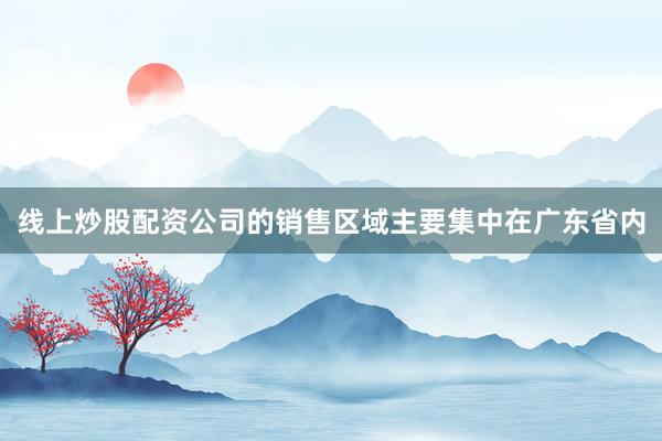 线上炒股配资公司的销售区域主要集中在广东省内