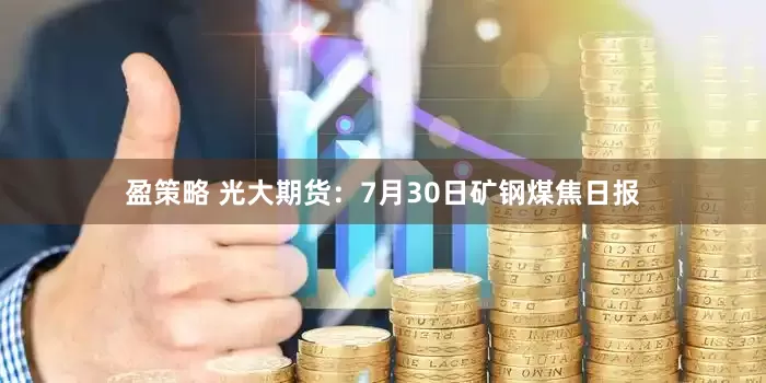 盈策略 光大期货：7月30日矿钢煤焦日报